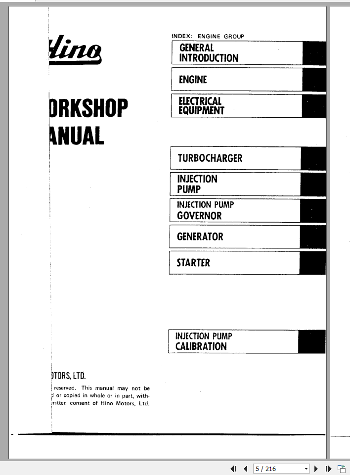 download Hino W04D W04CT W04CTI Marine Engine workshop manual