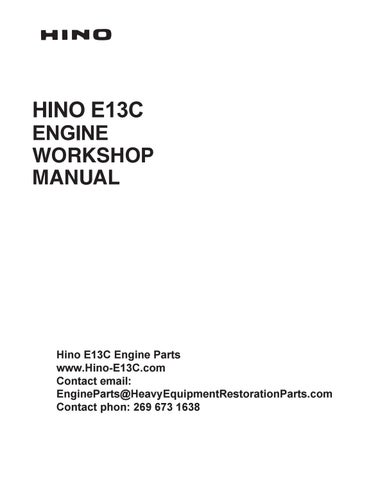download Hino e13c engine shop workshop manual