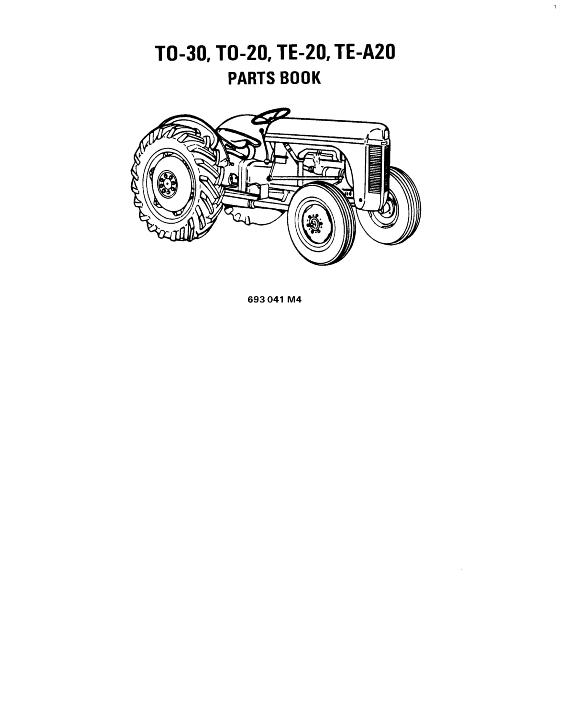 download Massey Ferguson TE20 tractor workshop manual